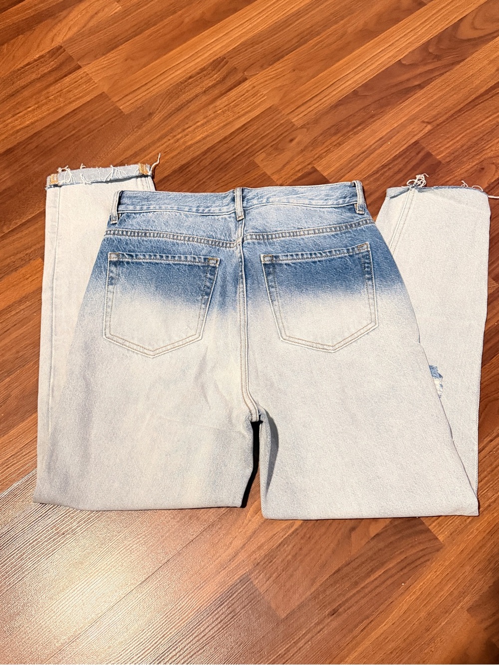 PacSun Light Blue Ombre Straight-Leg Jeans